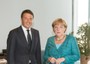 Premier Matteo Renzi with German Chancellor Angela Merkel