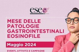 Locandina della campagna di sensibilizzazione Eseo Italia per le patologie gastrointestinali eosinofile (EoE). Fonte Eseo