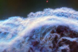 Particolare della Nebulosa Testa di cavallo vista dal telescopio Webb (fonte: ESA/Webb, NASA, CSA, K. Misselt/University of Arizona e A. Abergel/IAS/University Paris-Saclay, CNRS)