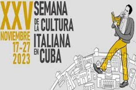 El afiche de la Semana de la Cultura Italiana en Cuba