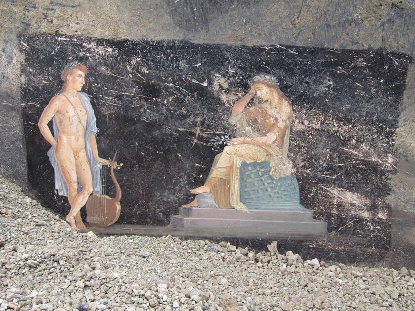 Un salón decorado con imágenes de la Guerra de Troya (ANSA)