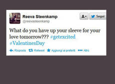 FOTO Reeva su Twitter: che sorpresa a S.Valentino? 