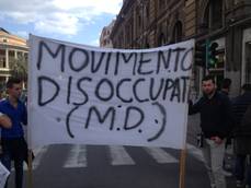 Protesta movimento disoccupati a Palermo