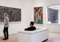 The Jackson Pollock room at the Peggy Guggenheim Collection