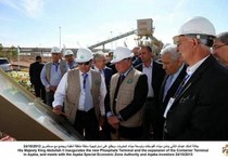 King Abdullah II of Jordon visits the Aqaba Container Terminal