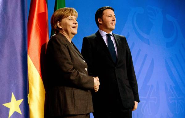 Angela Merkel e Matteo Renzi