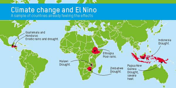 Dieci milioni di persone a rischio fame per colpa di El Nino (Oxfam)