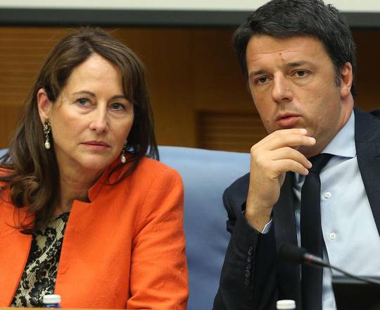 Matteo Renzi con Segolene Royal agli Stati generali del clima