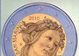 Un facsimile della moneta da 2 Euro commemorativa del 500/mo anniversario della morte di Sandro Botticelli che sara' emessa il 7 settembre 2010