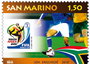 San Marino - il francobollo emesso per i Mondiali di Calcio 2010
