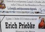 Uno dei manifesti funebri in onore di Erich Priebke
