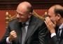 Il premier e il vicepremier, Enrico Letta e Angelino Alfano, soddisfatti nell'Aula del Senato