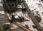I danni provocati dall'alluvione a Uras visti dall'elicottero