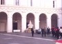 Renzi arriva a Palazzo Chigi