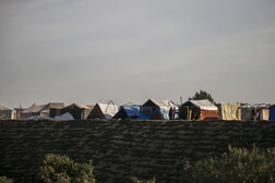 Campo de refugiados palestinos en Gaza.