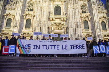 Manifestación por la Jornada Mundial de la Paz en Milán