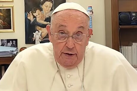 Una imagen del video que grabó el Papa sobre la situación en Rosario.