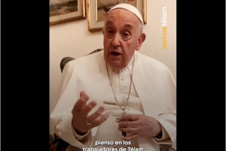 El Pontífice envió un video a los trabajadores de la agencia.