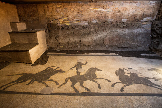 Tesoros subterráneos en el Palacio Farnese, mosaicos romanos.