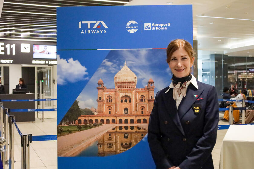 Promoción de ITA en el aeropuerto de Roma