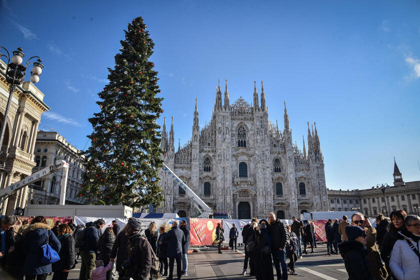 Arbol de Navidad en piazza Duomo (ANSA)