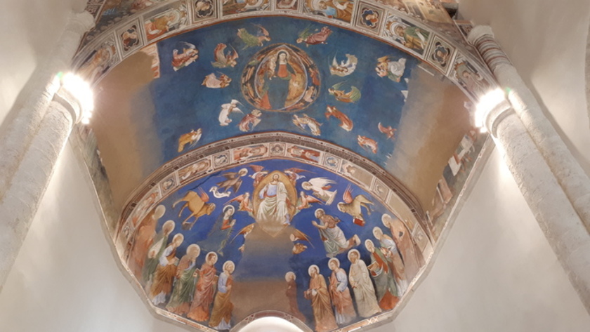 Detalle de la cúpula de la iglesia San Silvestro, L'Aquila (ANSA)