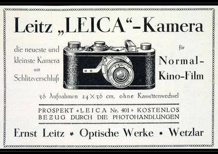 La pubblicita' della Leica negli anni