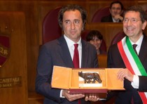 Paolo Sorrentino con il sindaco