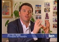 Matteo Renzi intervistato dal Tg1