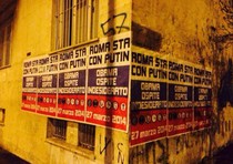 Manifesti contro Obama e pro Putin a Roma