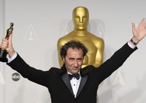 Paolo Sorrentino con l'Oscar